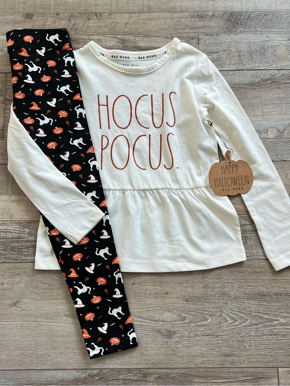 NWT Rae Dunn Girls Hocus Pocus Outfit Size 5/6